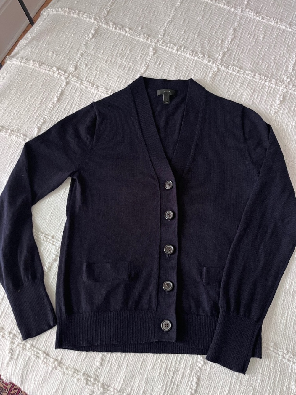J. Crew navy merino wool cardigan